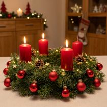Article Boules de Noël Mini Rouges Ø2,5cm Mat et Brillant - Lot de 22