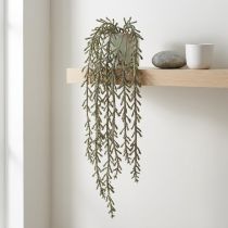 Article Suspendue décorative succulente verte et bronze métallique 114 cm