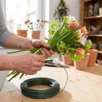Article Fil en aluminium vert pétrole Ø2 mm pour créations et décorations DIY - 60 m