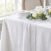 Article Ruban dentelle blanche 48 mm x 20 m pour décorations et DIY