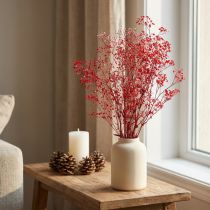 Article Gypsophile séchée rouge 50 cm 55 g