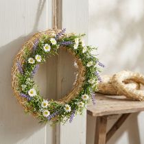 Article Couronne en paille pour décoration, 15 cm x 3 cm, lot de 10