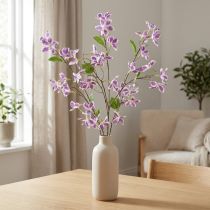 Article Branche artificielle de clématite violette - Décoration durable 110 cm - Lot de 3