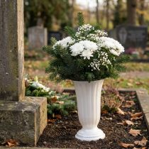 Article Vase décoratif en plastique nacré blanc Ø23cm