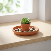 Article Soucoupe en terre cuite Ø8,8cm pour pot, décoration ou gamelle