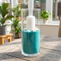 Article Le sable décoratif turquoise en granulat 0,5 mm - 2 kg