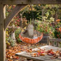 Article Suspension décorative d'automne en forme de champignon avec oiseaux, Ø20 cm, H15 cm