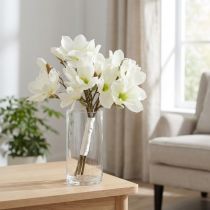 Article Magnolias artificiels blancs - Bouquet 5 tiges 40 cm