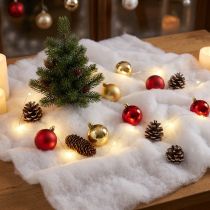 Article Couverture de neige en polyester blanc 250 x 100 cm pour décoration intérieure