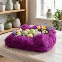 Article Sisal naturel pour décoration et créations, violet, 300g