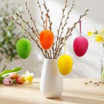 Article Œufs de Pâques à Suspendre en Velours - Lot de 8 - Décoration Printemps