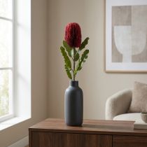 Article Kunstblume Banksia Rouge Bordeaux Fleur Artificielle 64 cm