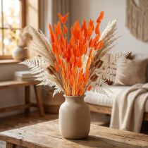 Article Lagurus séché orange 50-60 cm 50 g - Herbe décorative pour maison et loisirs créatifs