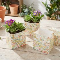 Article Sachet cadeau pliable motif aquarelle 10,5 cm, lot de 8