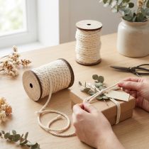 Article Corde décorative en coton crème Ø6mm - Lot de 2 x 5m