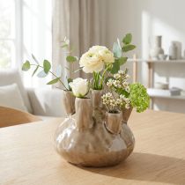 Article Vase décoratif en céramique style corail marron Ø14,5 cm H14 cm