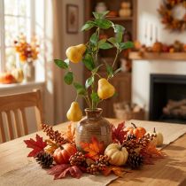 Article Branche décorative artificielle avec poires jaunes 75 cm