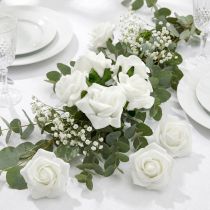 Article Rose en mousse Ø 3,5cm blanche 48 pcs