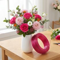 Article Fil d'aluminium rose Ø2mm 60m 500g pour loisirs créatifs et décorations