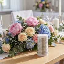 Article Fil décoratif métallisé couleur champagne – 50 m