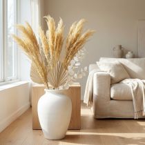 Article Pampasgras Jaune Décoratif en Lot de 3, Plantes Artificielles pour Arrangements Floraux