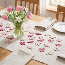 Article Mini Décorations en Bois Printemps 2 cm Rose et Naturel – Lot de 144