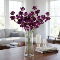 Article Orchidée Mokara artificielle violette 50 cm - Lot de 6 tiges