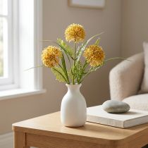 Article Kunstblumen Zierail en Jaune avec 3 Tiges, 34 cm