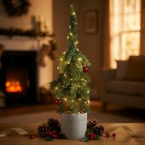 Article Petit sapin artificiel en pot vert 55 cm