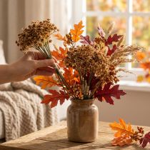 Article Bouquet de Gypsophile Artificiel Brun pour Décoration Automnale - 29,5 cm, Lot de 18