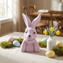 Article Buste de lapin décoratif lilas clair pour Pâques 16,5×13×27 cm