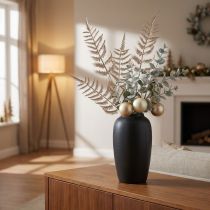 Article Fougère Décorative Artificielle Métallique Champagne 85 cm - Lot de 2