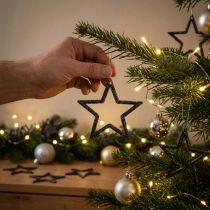 Article Étoiles décoratives noires pailletées 4,5 cm – Lot de 120