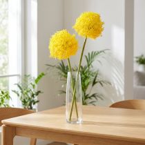 Article Zierlauch artificiel jaune éclatant 80 cm Ø 14,5 cm lot de 2