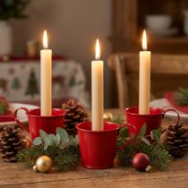 Article Bougeoir en métal coupe rouge H6cm 6pcs