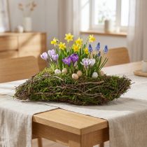 Article Petite jardinière Mousse et vignes Déco tombale 31×15×7cm
