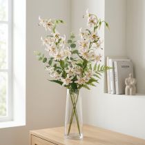 Article Lys artificiels 82 cm en bouquet décoratif réaliste - Lot de 2