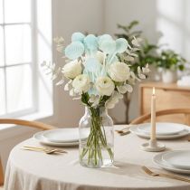 Article Bouquet de fleurs séchées Craspedia 55 cm couleur menthe – Lot de 20