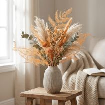 Article Brin de fougère conservé orange 60 cm set de 10 pour décorations