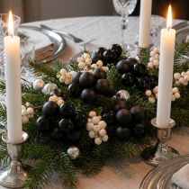Article Boules de Noël Miniatures en Verre Noir sur Fil Ø2,5 cm – Lot de 140