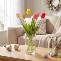 Article Bouquet de tulipes artificielles multicolores 43 cm – Lot de 7