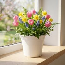 Article Pot de fleurs en plastique blanc Ø17cm H14cm