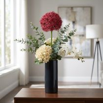 Article Fleur artificielle Allium Bordeaux Ø18 cm L90 cm