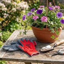 Article Gants de jardin Kixx en nylon rouge et gris taille 8