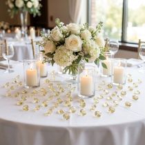 Article Diamants décoratifs en acrylique champagne 12 mm - Set de 150