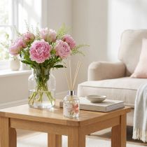 Article Diffuseur en verre avec bâtonnets parfumés - Pivoine - 100 ml