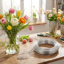 Article Fil d’aluminium argenté 3 mm 1 kg pour travaux créatifs