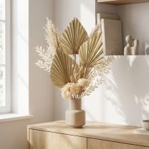 Article Feuilles de Palmier Séchées en Forme de Lance Naturel - Lot de 100