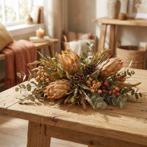 Article Fleurs séchées Protea Repens Crème - 25 pièces
