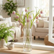 Article Lot de 3 fleurs artificielles fritillaires roses 60 cm